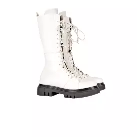 Lace-up Boot Old Iron White