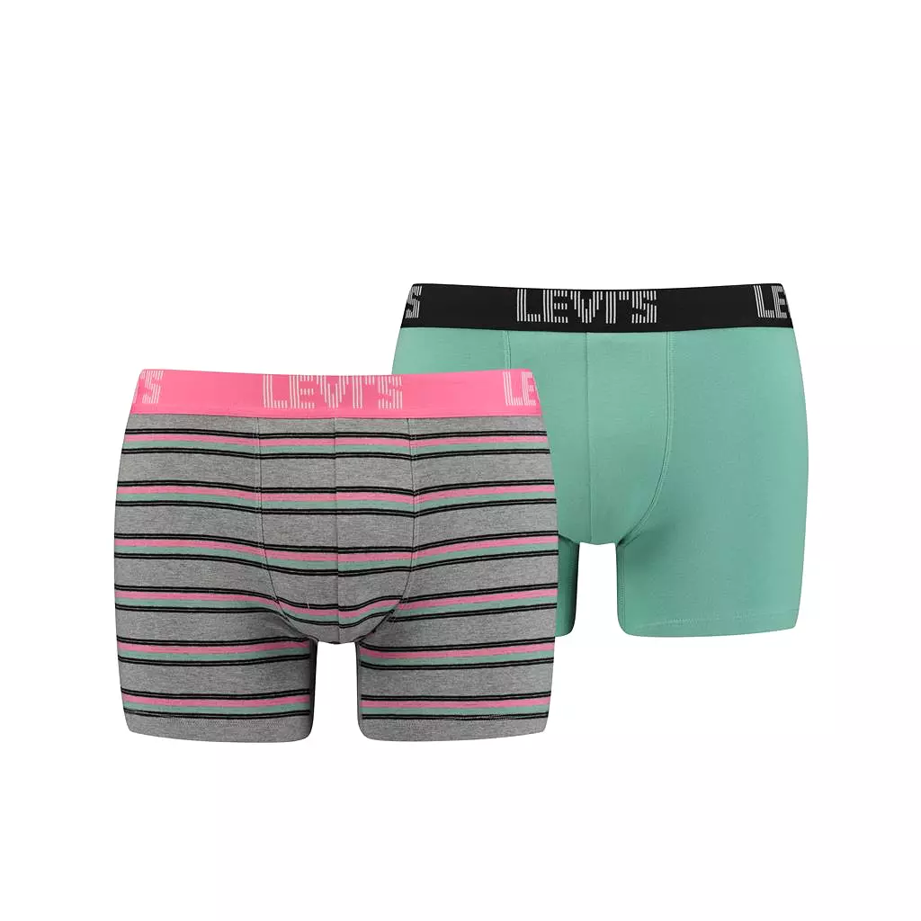 Levi's Mens 'Stripe' Boxer Brief/ Trunks (2-Pack)