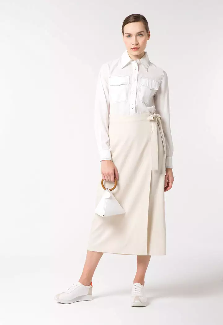 Linen Wrap Skirt