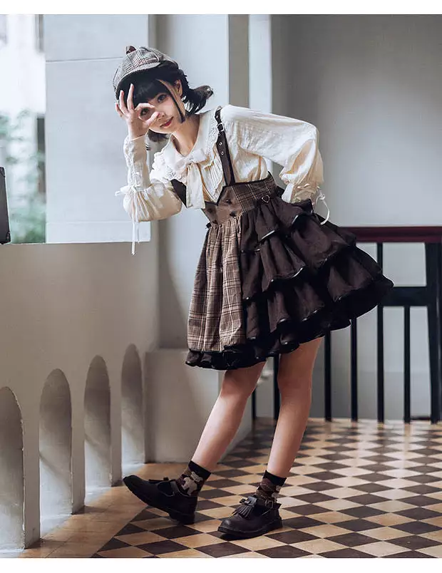 little detective SK strap skirt Lolita dress