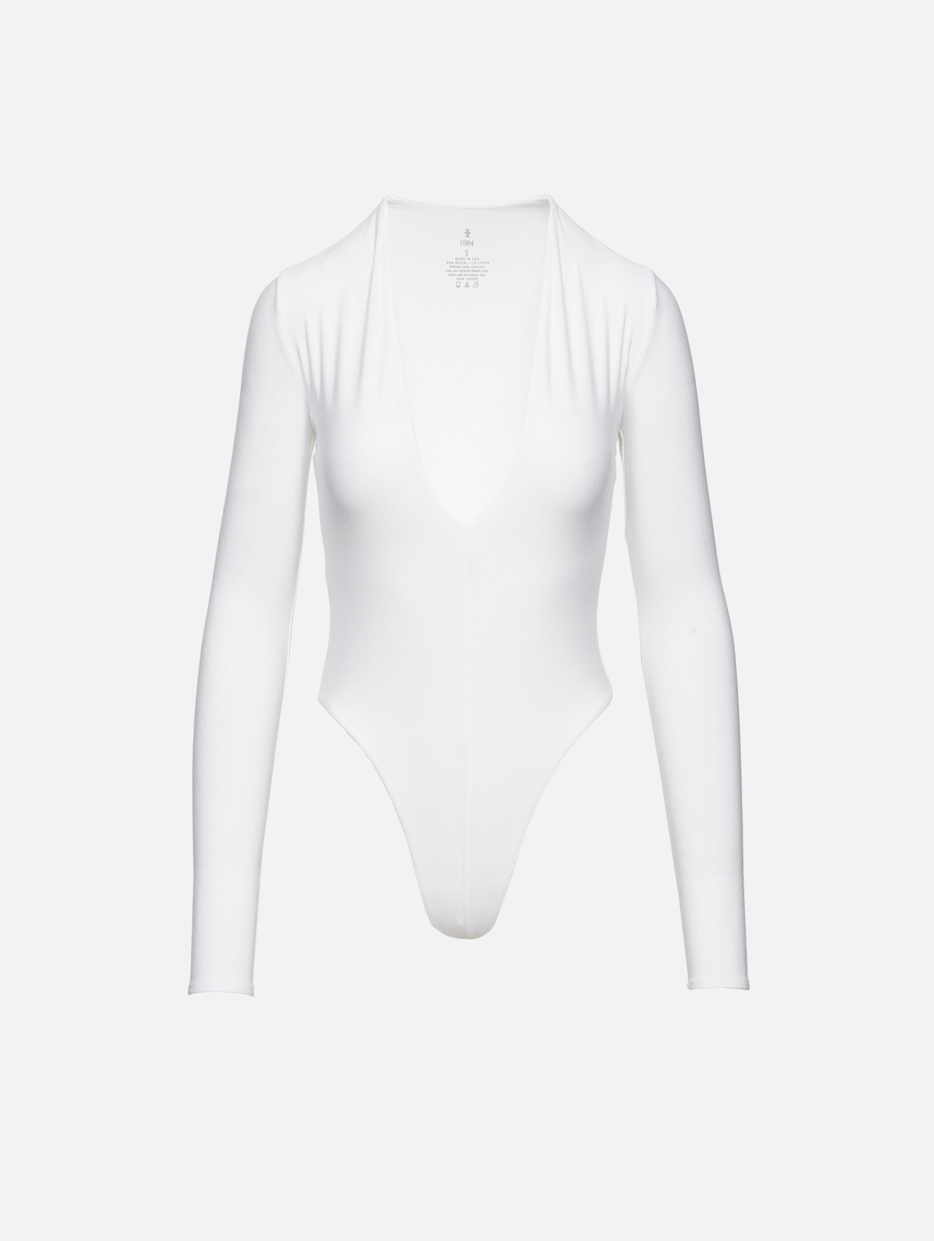 Long Sleeve Deep V Bodysuit