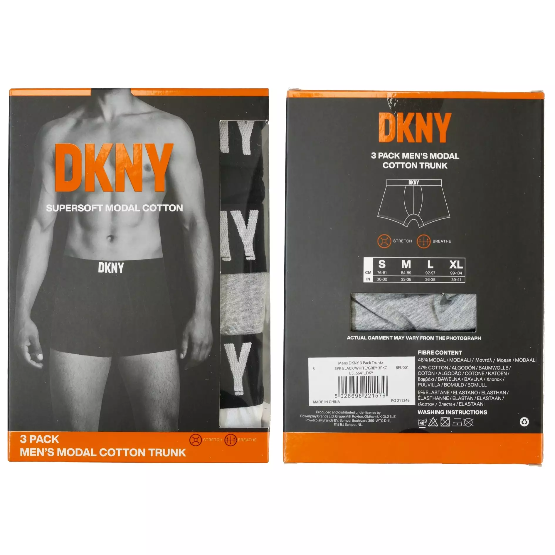 Mens DKNY 'New York' Supersoft Modal Cotton Boxer Trunks