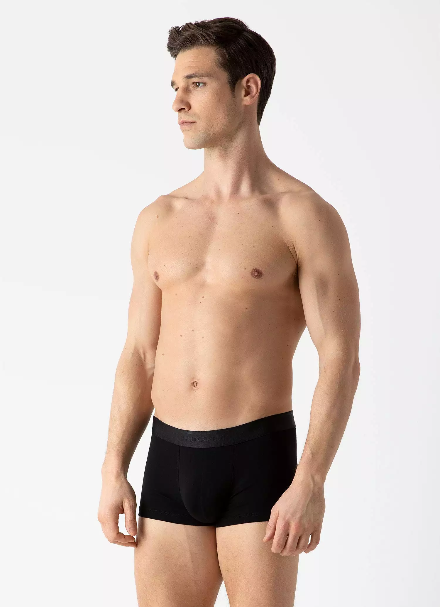 Men's Stretch Cotton Trunks in Black