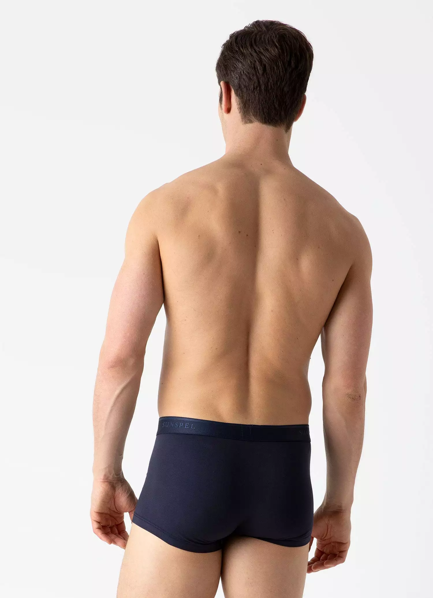 Men's Stretch Cotton Trunks in Navy