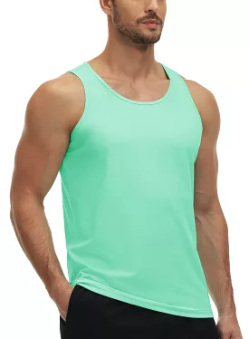 Mens Tank Tops UPF50+ Tank Top Quick Dry Sleeveless T-shirts Mens Summer Gym Fitness Running Tee Sports Vest Swim Trainning tshi