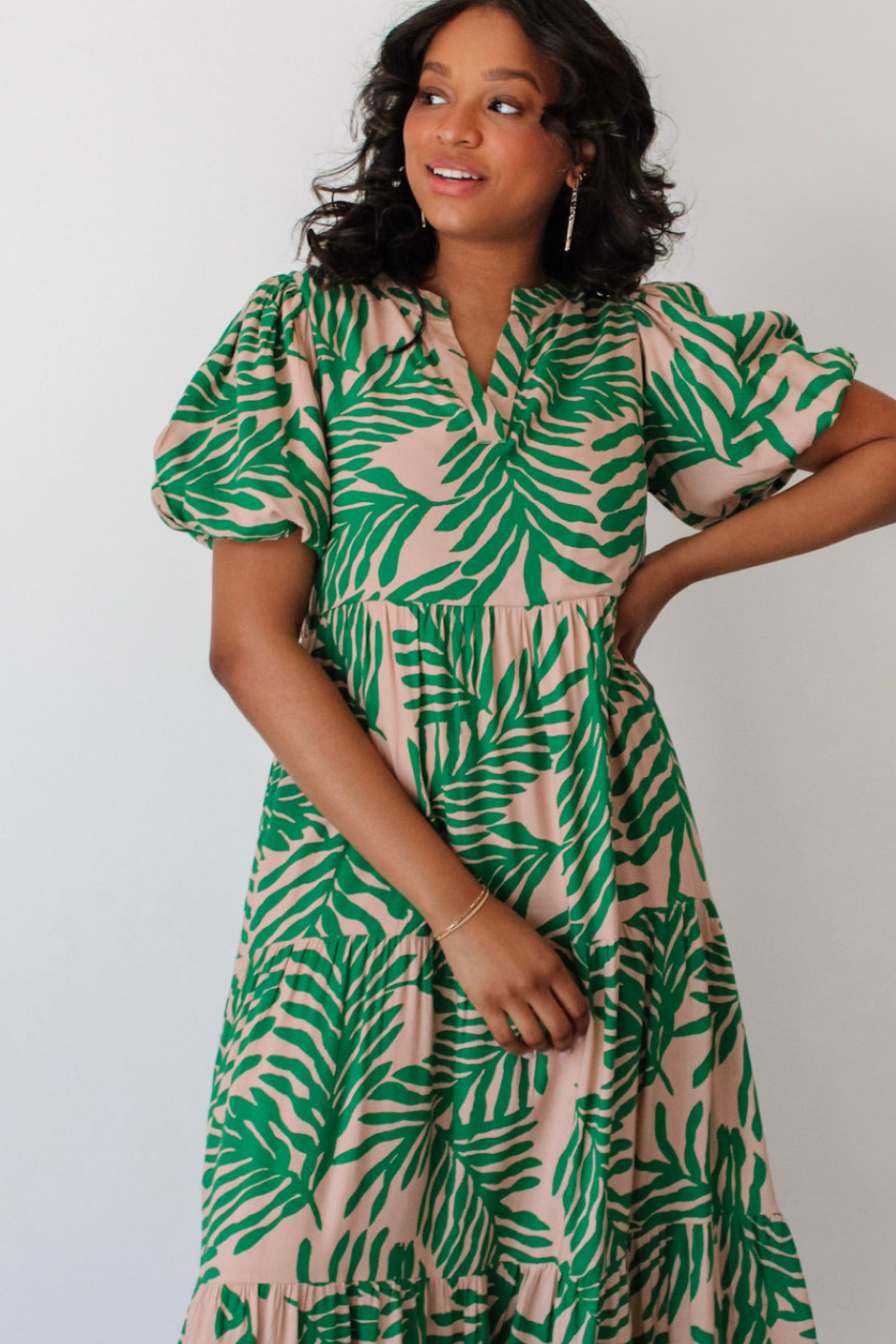 Palm Tree Dreams Midi Dress