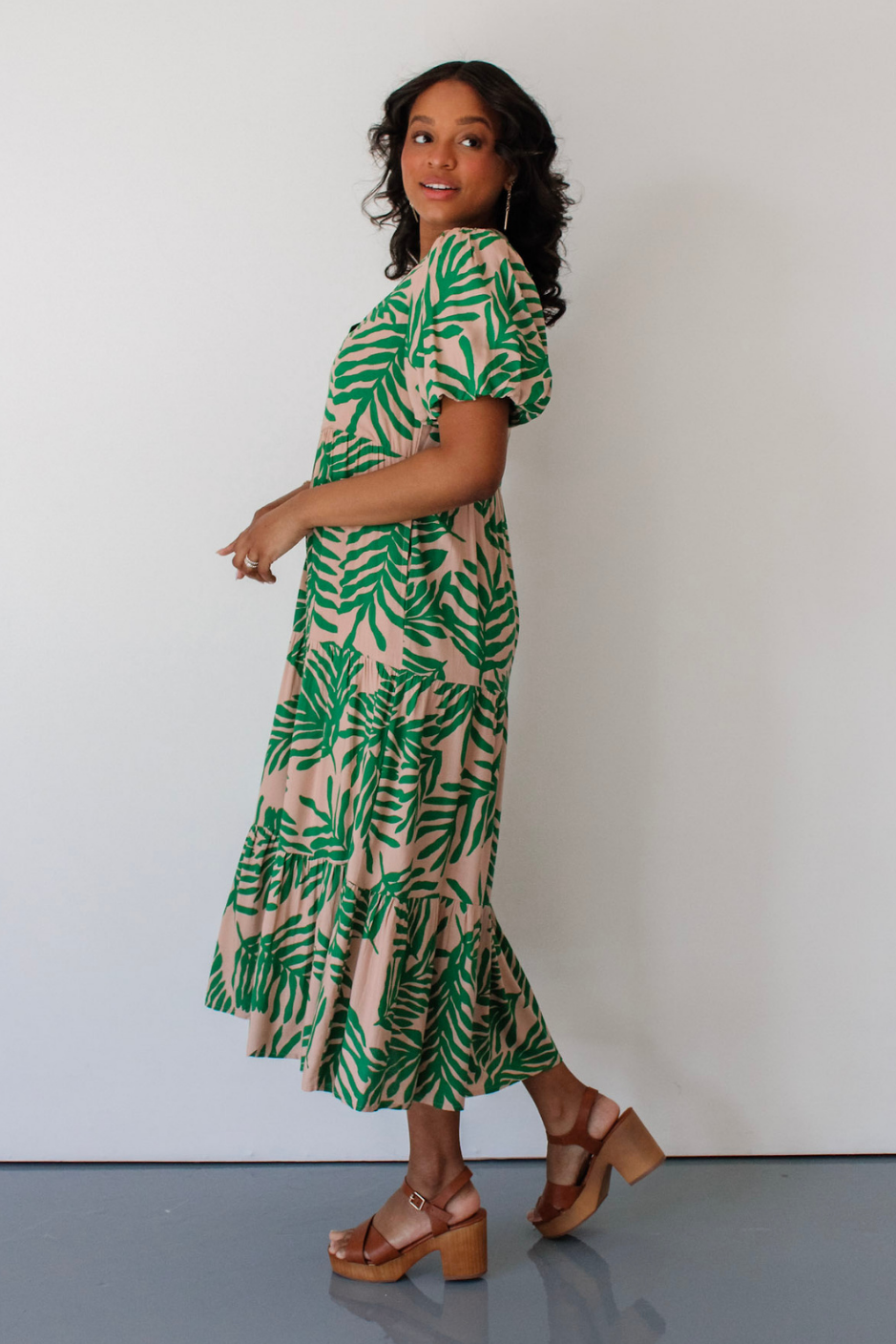 Palm Tree Dreams Midi Dress