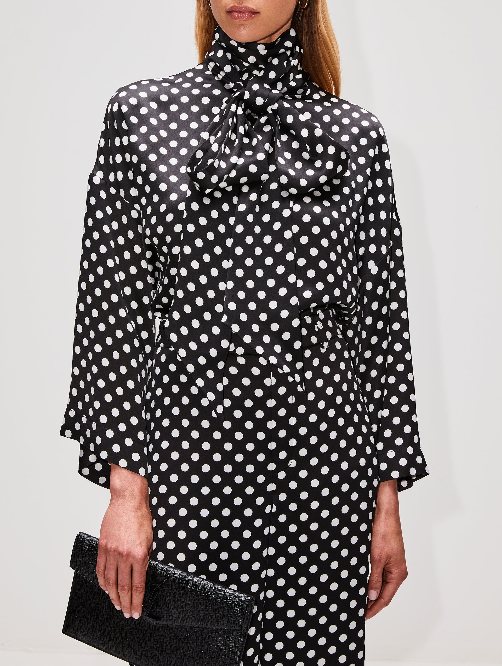 Polka Dot Lavalier Blouse