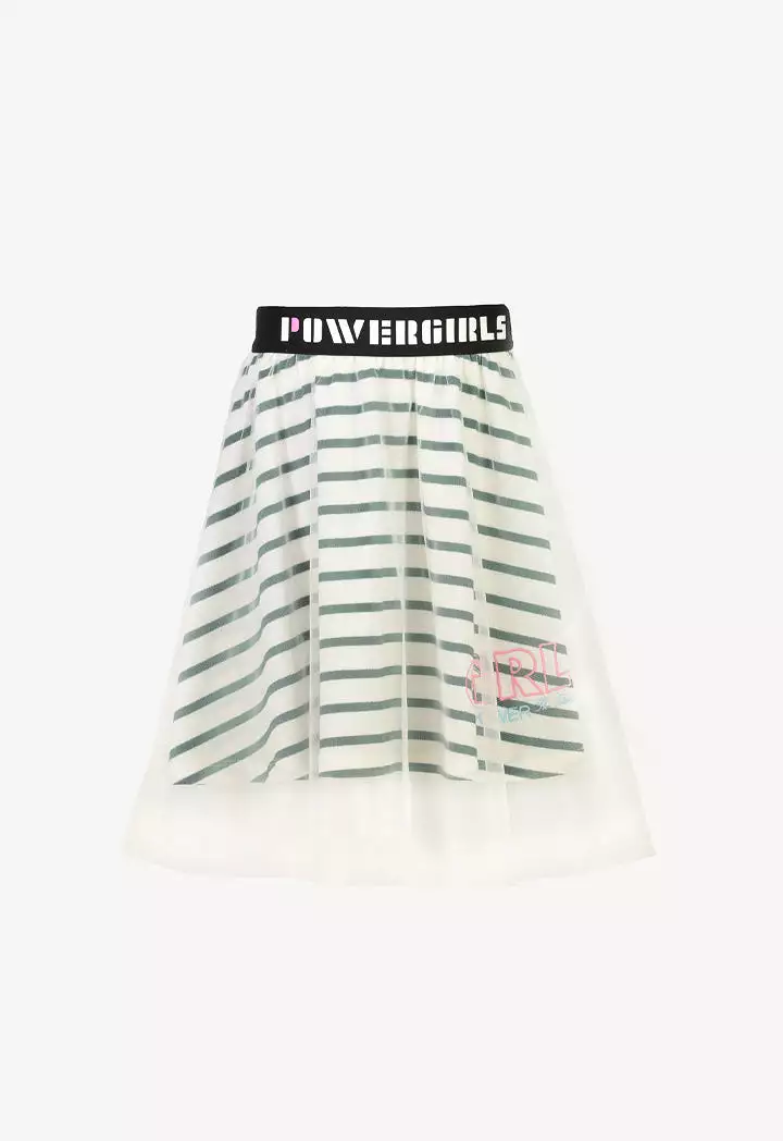 Powerpuff Girls Striped Net Skirt