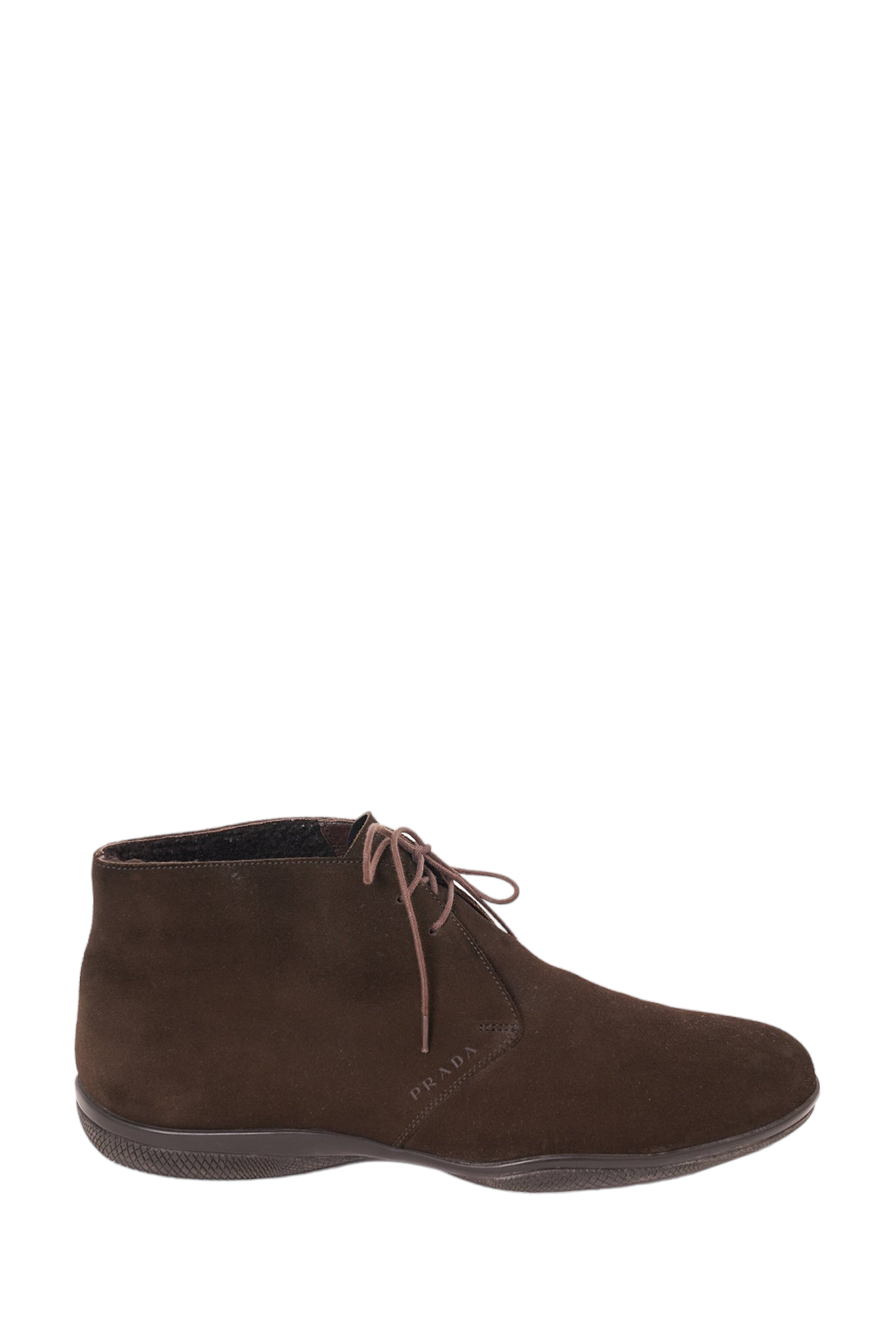 Prada Brown Suede Lace-Up Boots Size 8