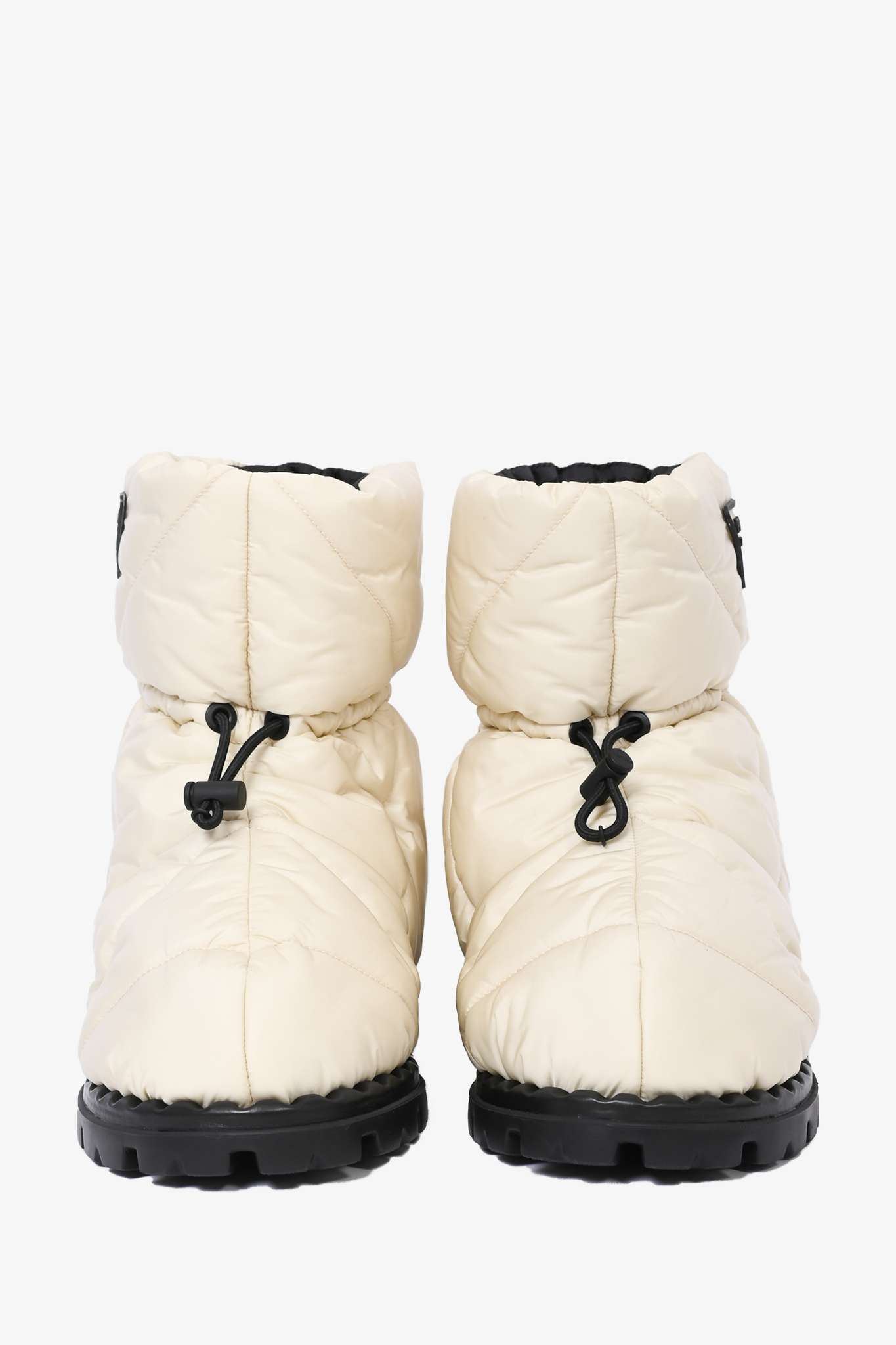 Prada White Nylon Quilted Boots Size 37