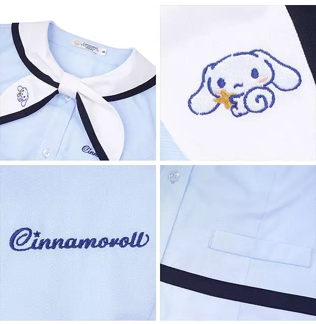 Pre-order Sanrio collaboration 2021 SS Cinnamoroll uniform Korean style set top/skirt