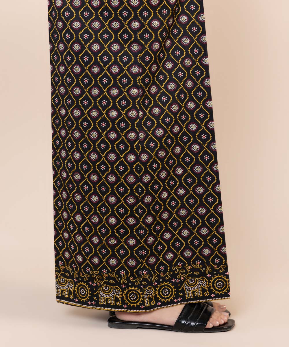 Printed Silk Flared Pants