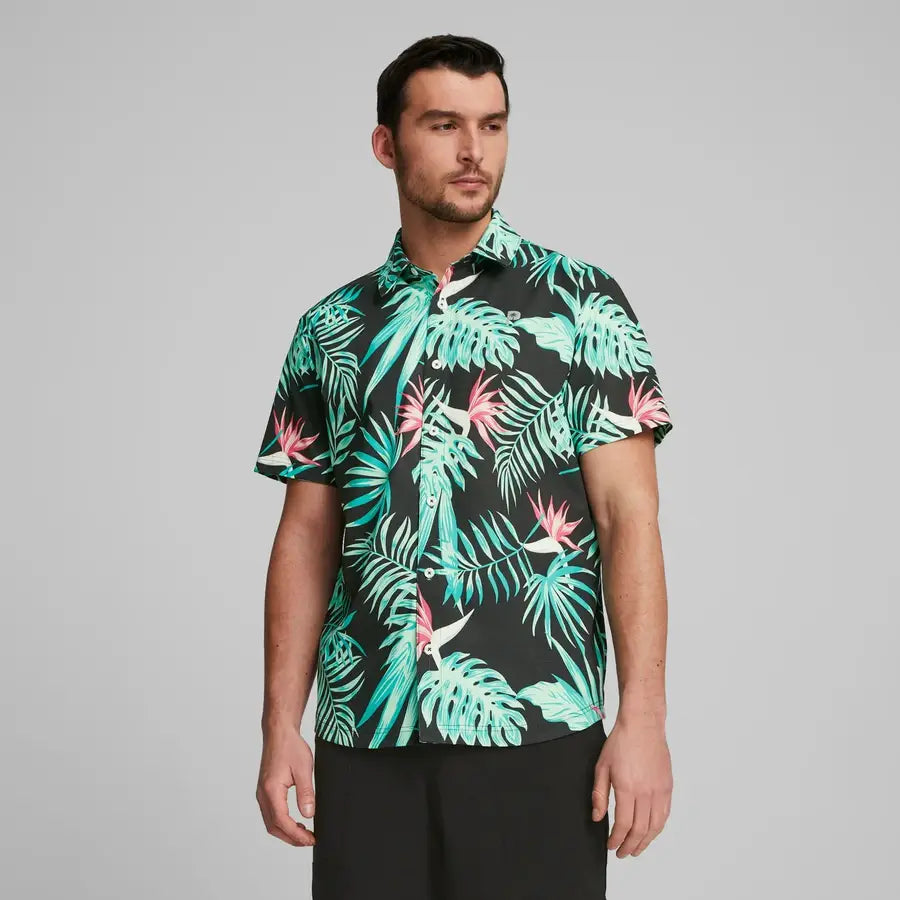 Puma X PTC Paradise Button Down Golf Shirt