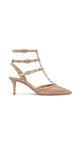 Rockstud Caged Pumps 65MM - Poudre