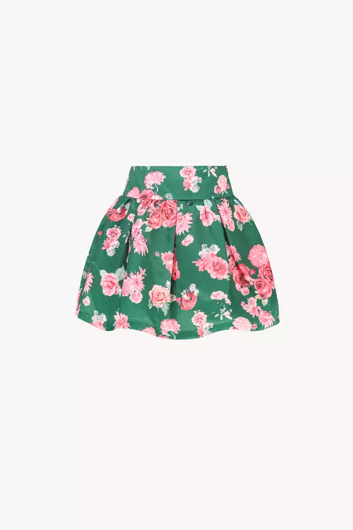 Ruffle Blouse And Floral Skirt Set