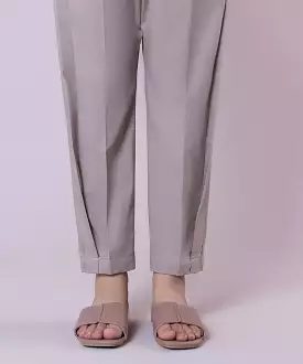 Solid Cotton Cigarette Pants