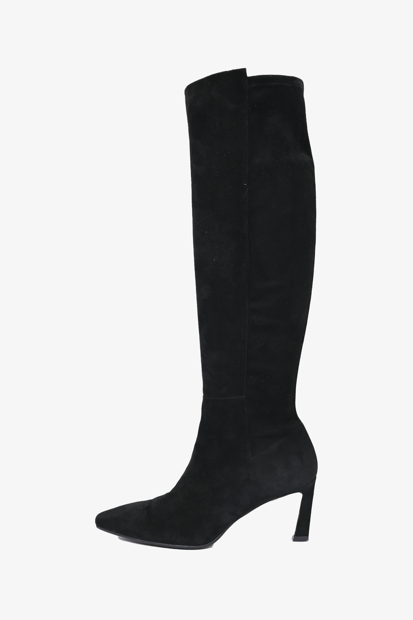 Stuart Weitzman Black Suede Knee High Heeled Boots Size 5.5