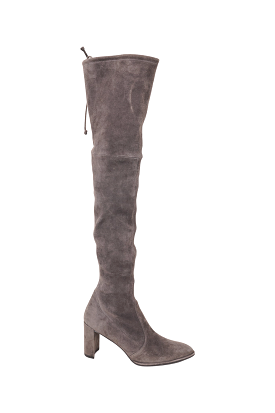 Stuart Weitzman Grey Suede Highland Boots Size 9