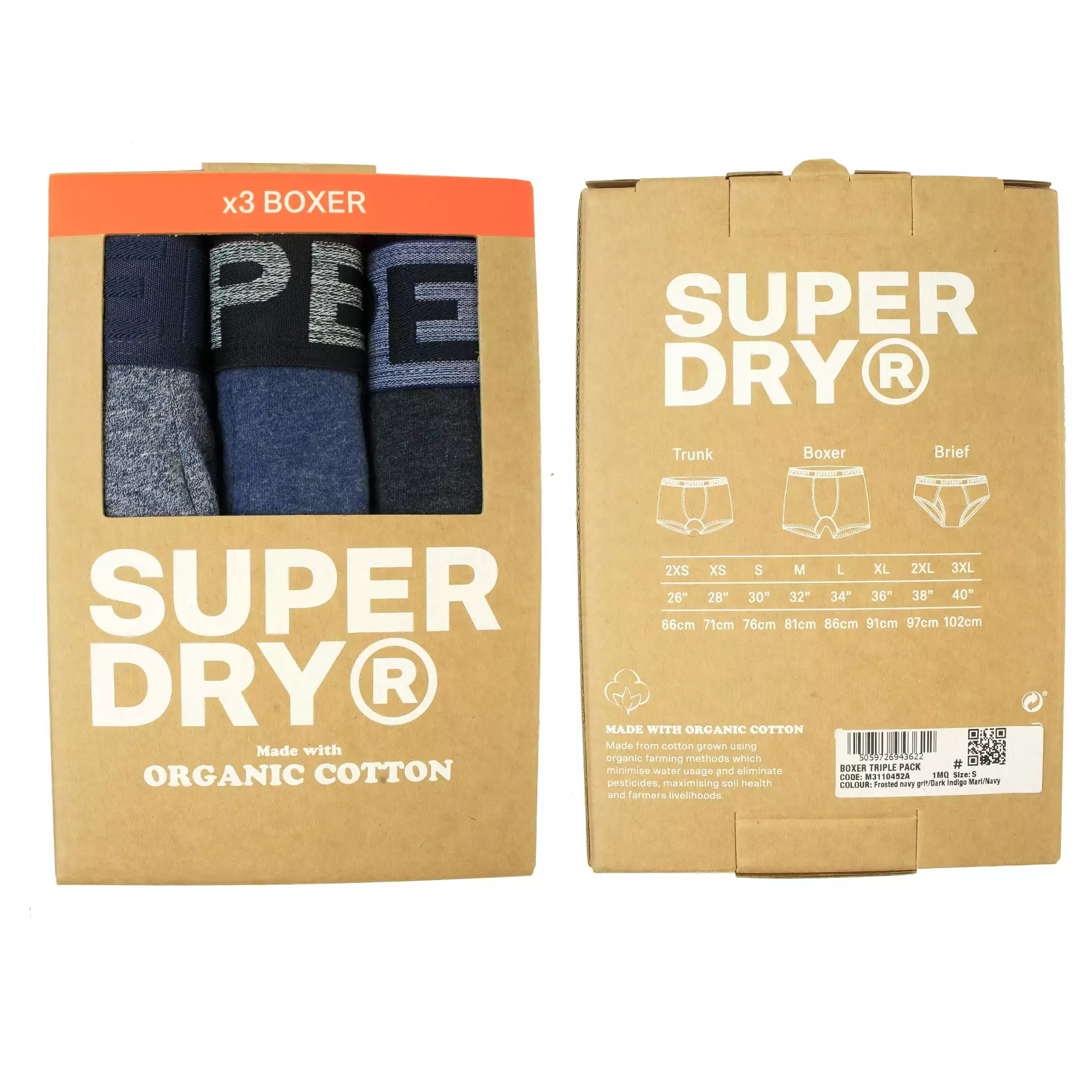 Superdry Mens Boxer Trunks (3-Pack)