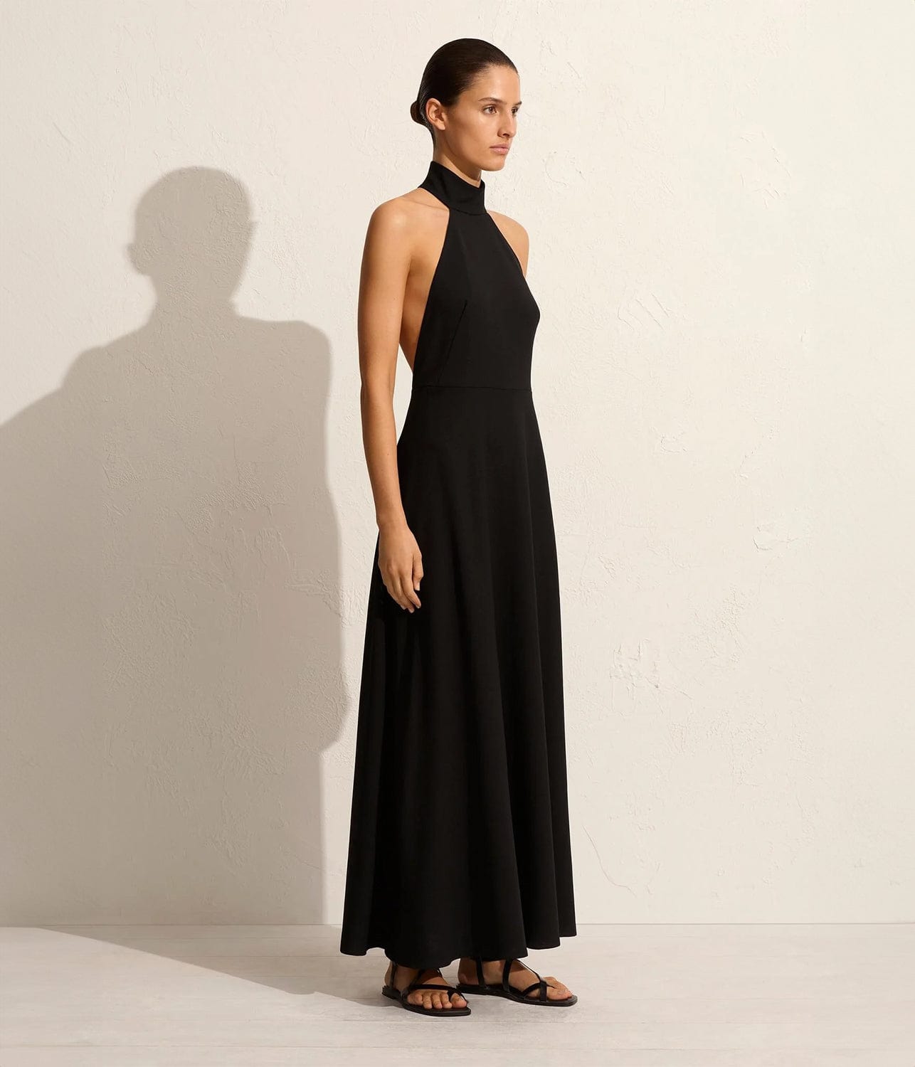 T-BACK MIDI DRESS- BLACK