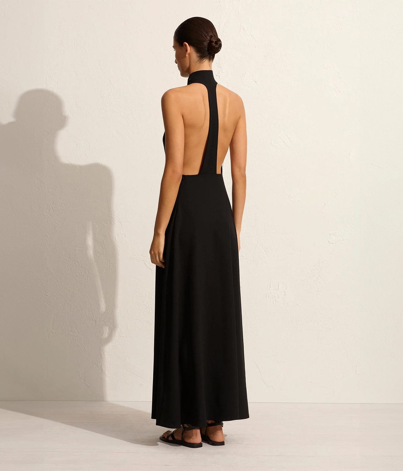 T-BACK MIDI DRESS- BLACK