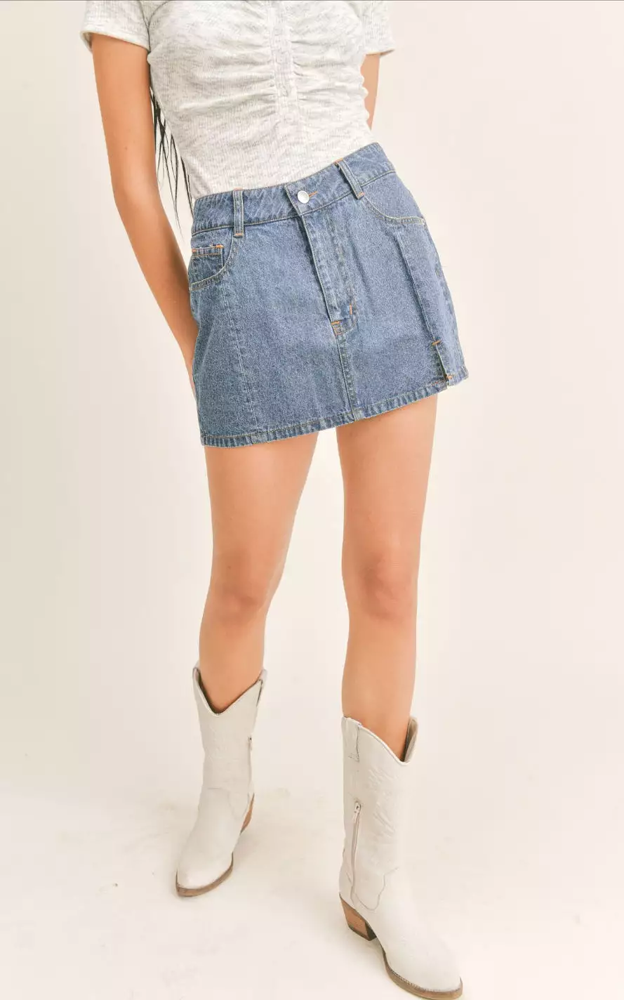 Teresa Denim Mini Skirt