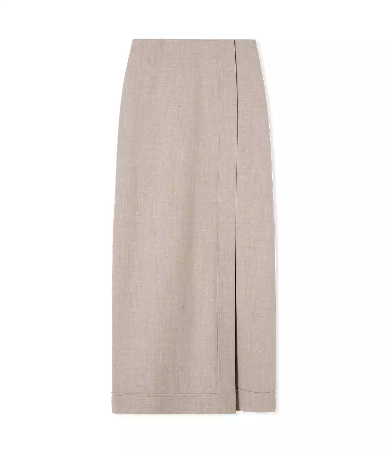 THE JOAN WRAP SKIRT- ALMOND