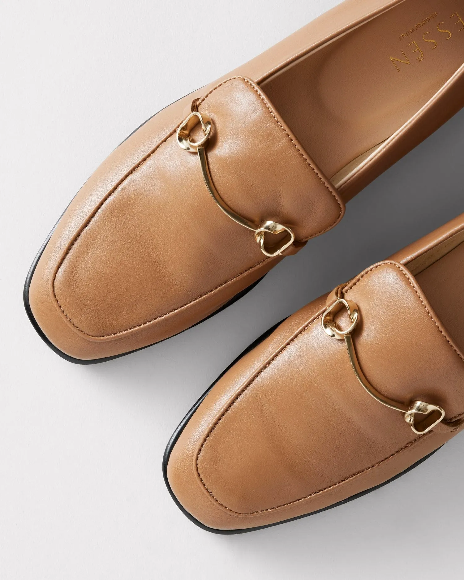 The Modern Moccasin - Tan with hardware