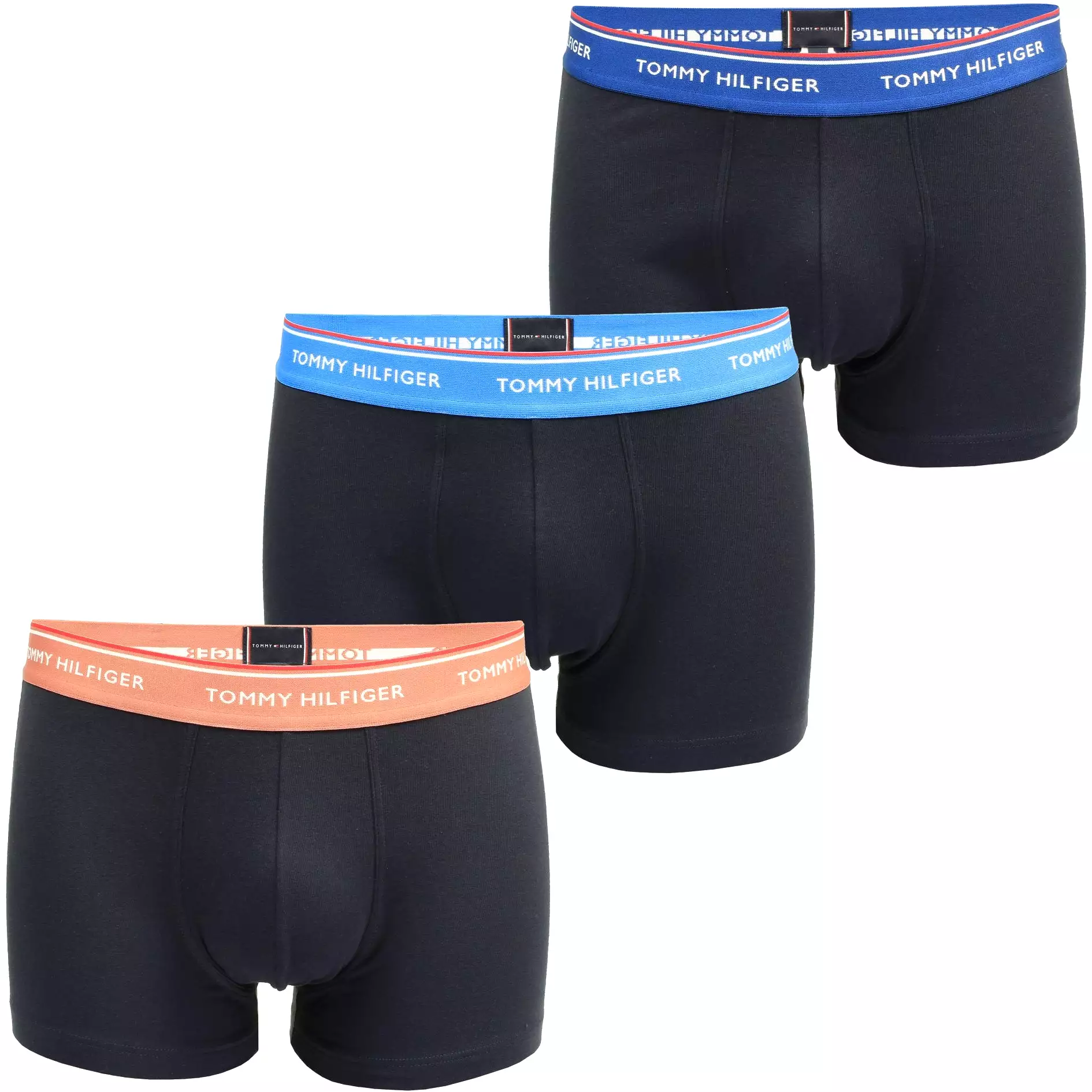 Tommy Hilfiger Mens Boxers/Trunks 'Premium Essentials Contrast Waistband' 3 Pack