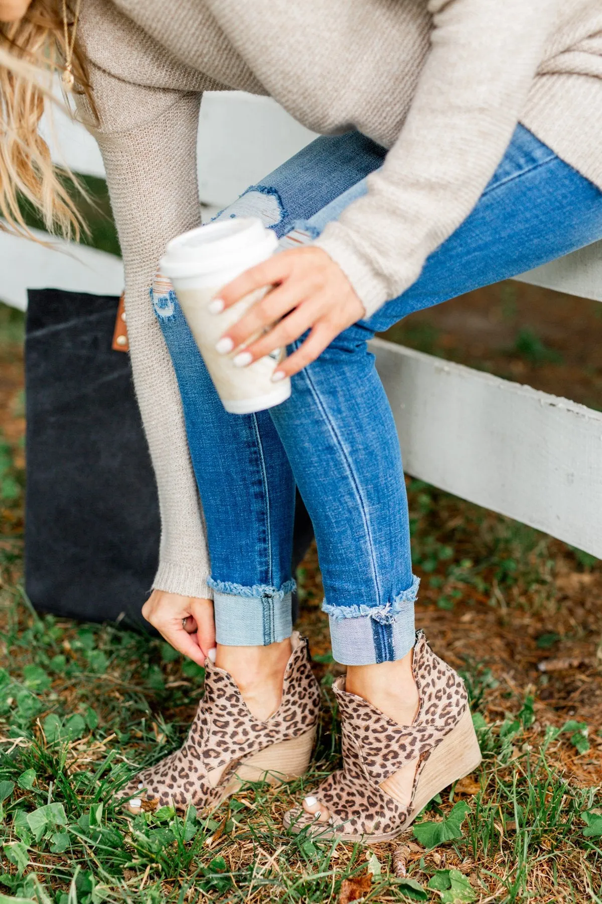 Very G Hollyridge Peep Toe Wedges- Leopard