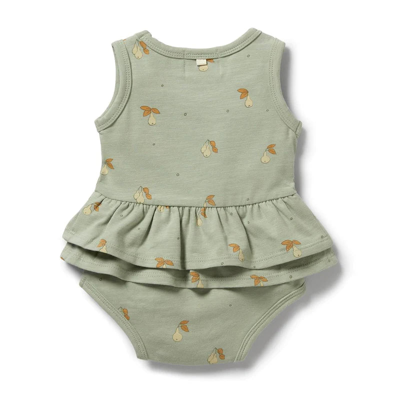 Wilson & Frenchy - Organic Ruffle Bodysuit - Perfect Pears