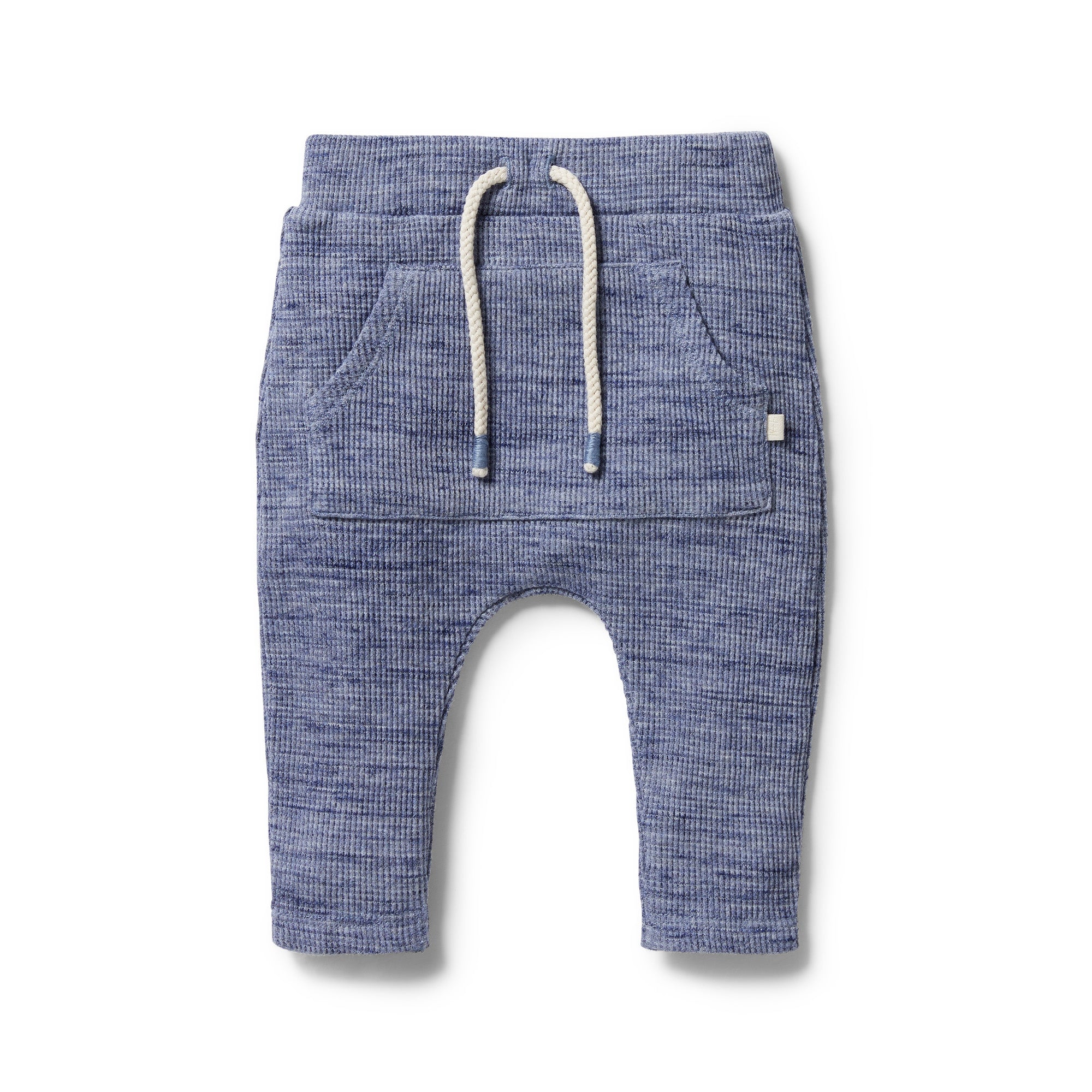 Wilson & Frenchy Organic Waffle Slouch Pant - Blue Fleck