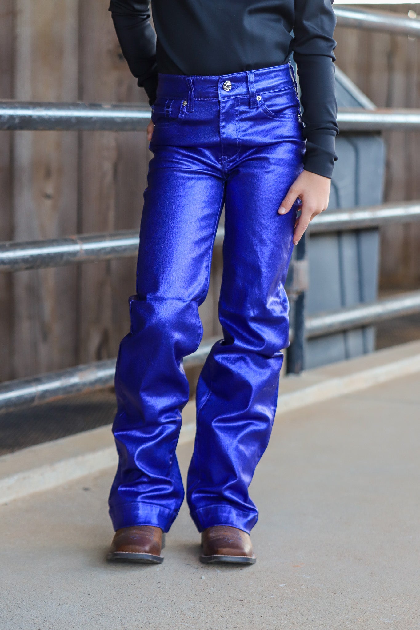 *YOUTH* ROYAL BLUE METALLIC SIGNATURE TROUSER