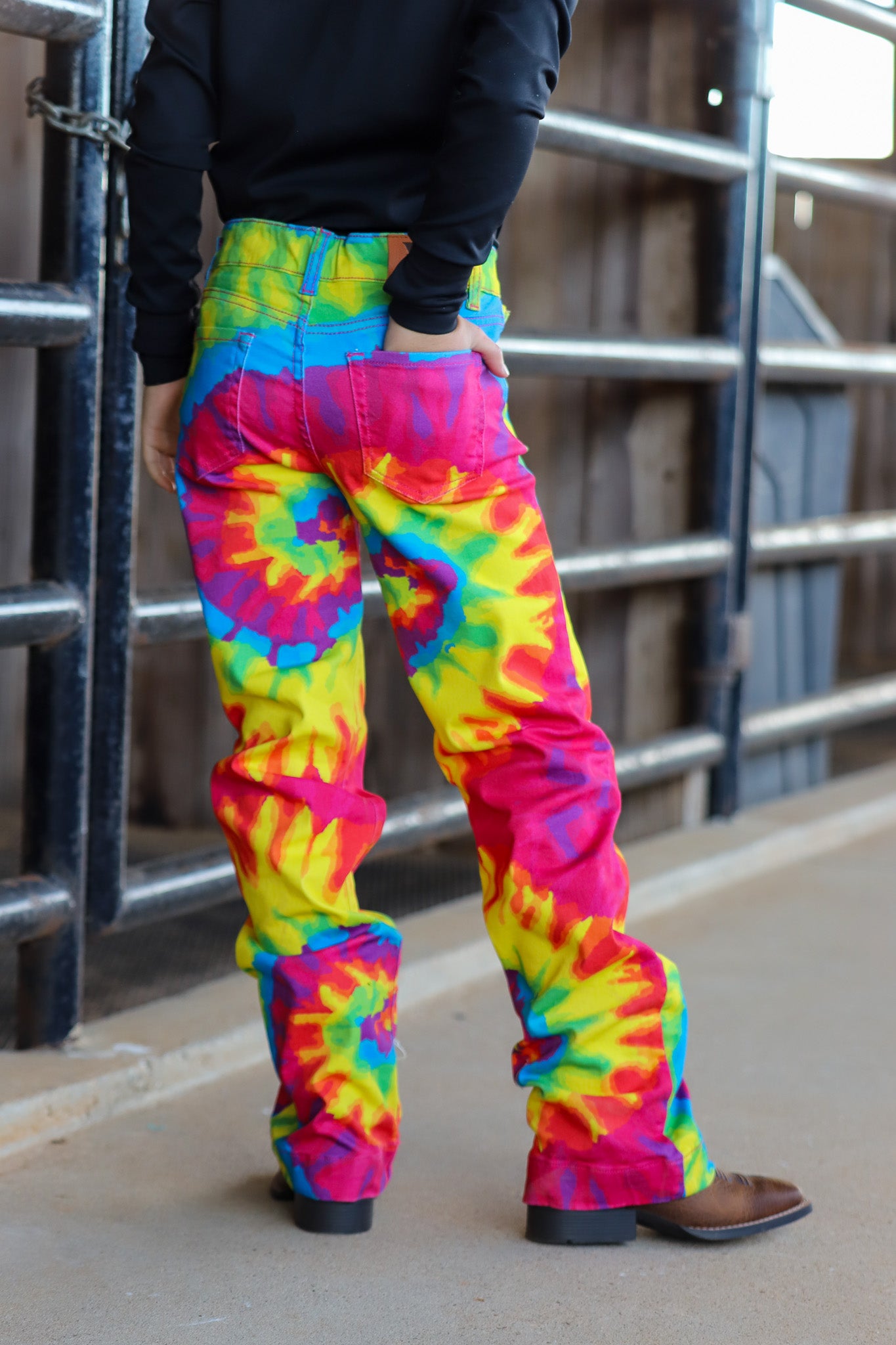 *YOUTH*TIE DYE SIGNATURE TROUSER DENIM